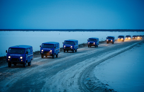 Машины Почты России ежемесячно проезжают более 250 тысяч км по дорогам Карелии