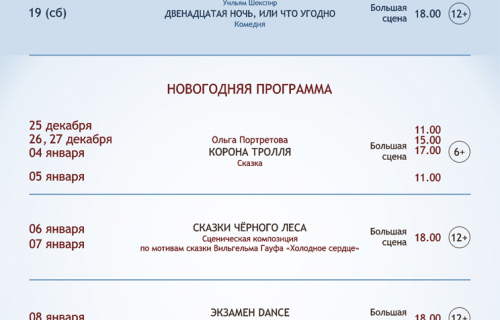 Новый год в театре